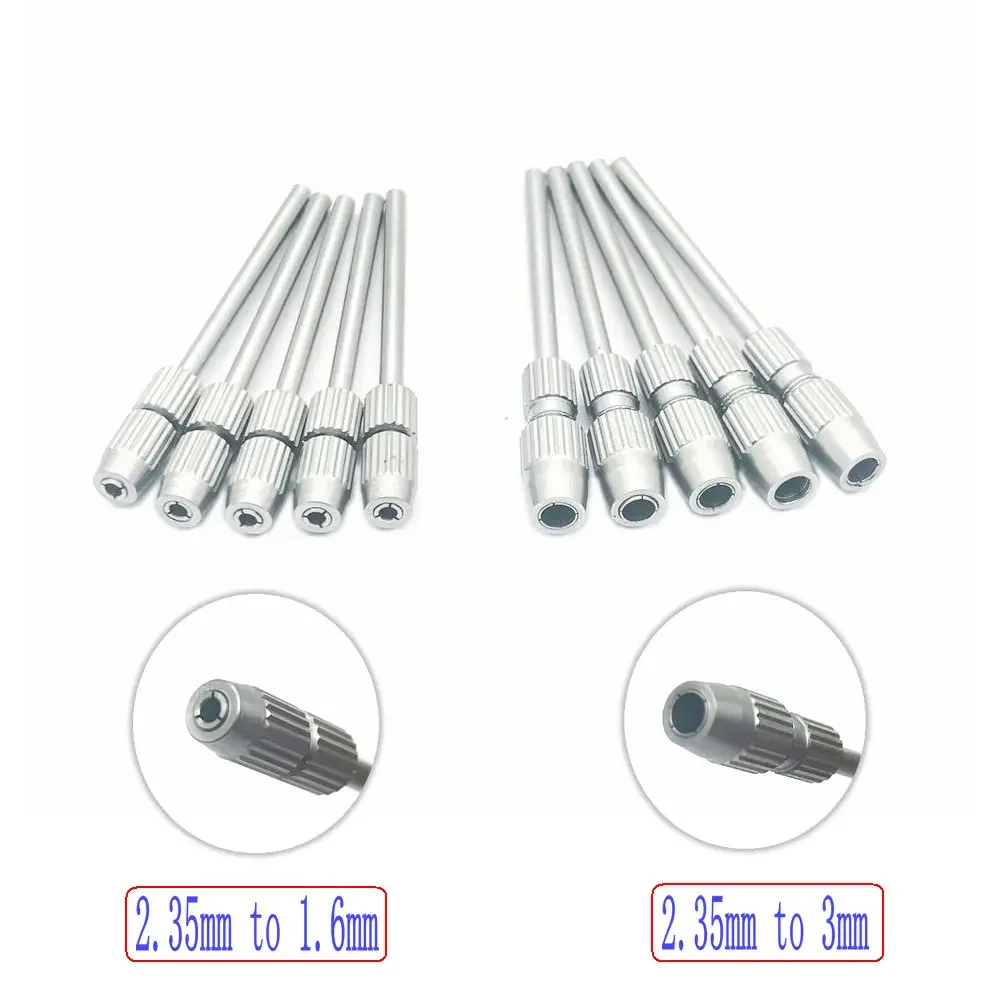 5pcs/set Dental Drill Bur Adapter Converter 2.35mm To 1.6mm / 2.35mm To