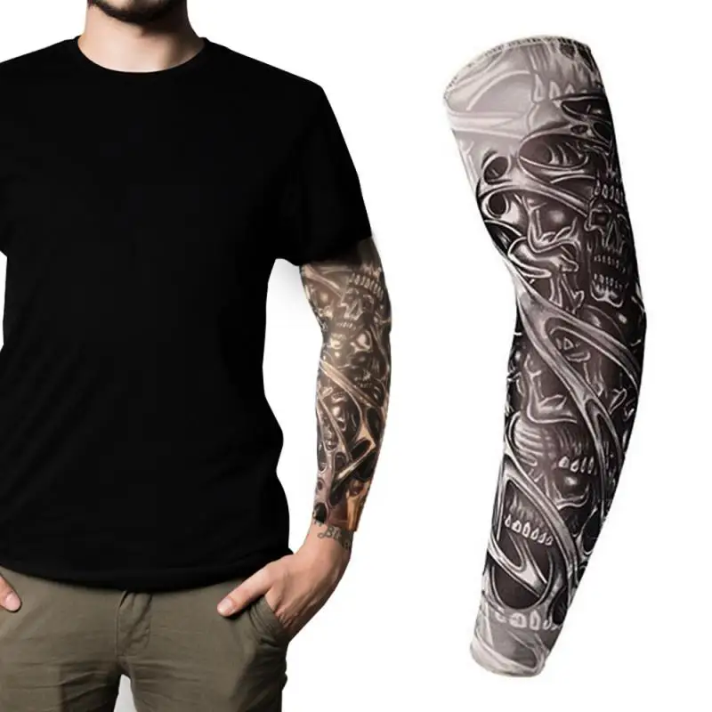 Arm Sleeves 1pc Sun Protection Realistic Tattood Sleeves Versatile Uv Protection Arm Covers Outdoor Sports Uv