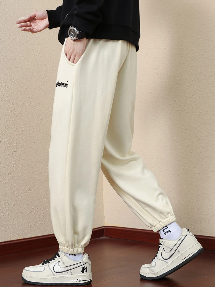Male Training Pants Sweatpants Y2k Lightweight Spring Autumn Baggy Pants Letter Jogger Track Knit Gym Casual