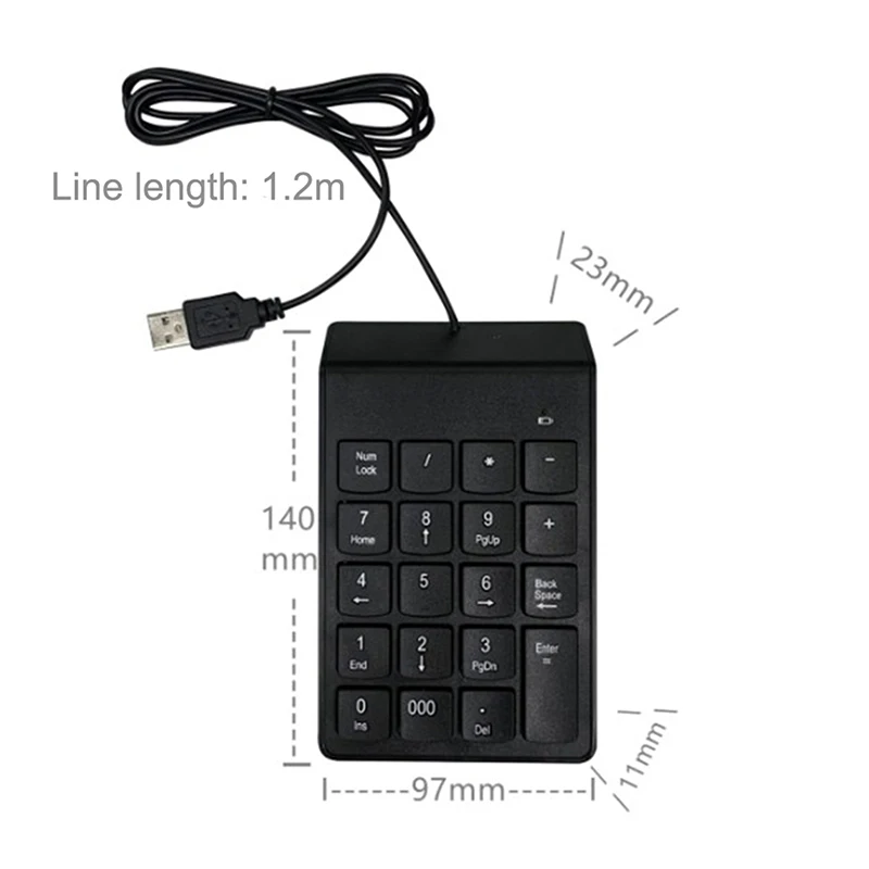 미니 무선 숫자 키보드, 2.4GHz 넘패드, 18 키, 디지털 포장 숫자 패드, 회계점 노트북, 태블릿 용