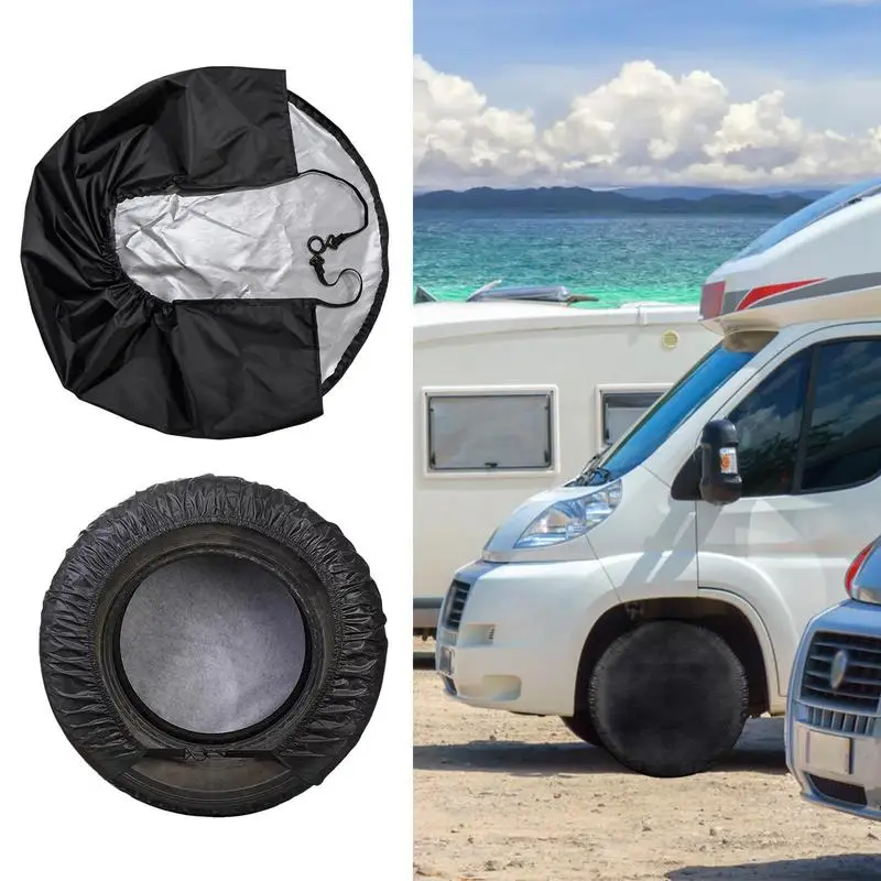 

Car Tire Covers Water Proof Truck Wheel Protective Covers Sun Protector UV Protection Anti-Dog Peeing Tire Protectors For RV Car