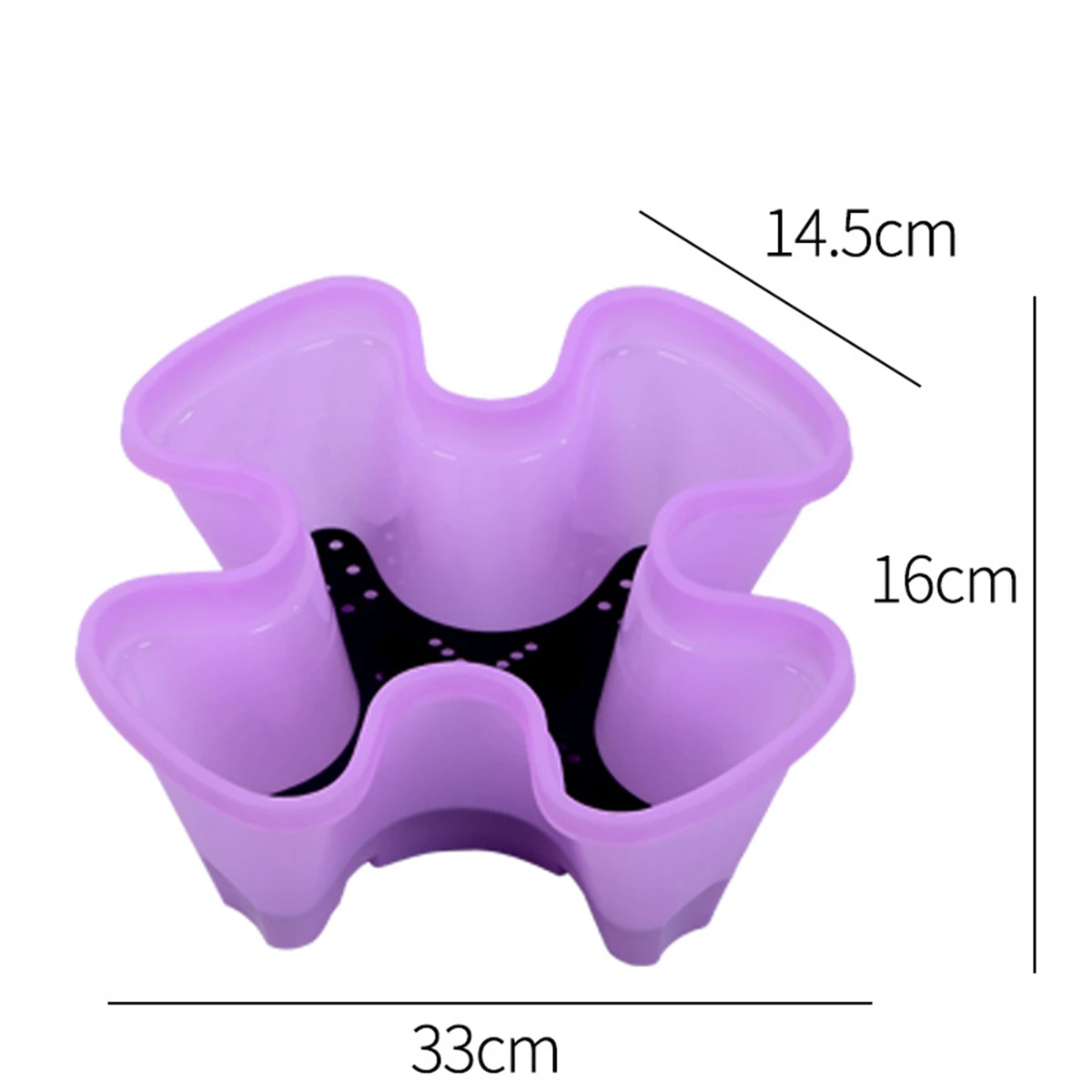 2Pcs 4-Petals Pot#5