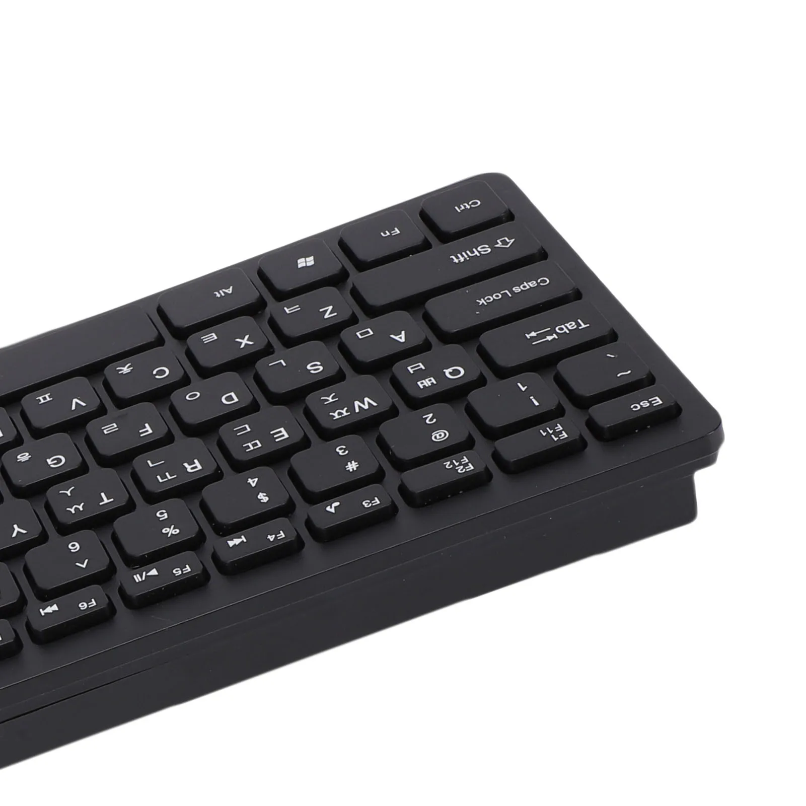 Wireless Slim Keyboard and Silent Mouse Combo - 2.4GHz Connectivity, 78-Key Korean Layout