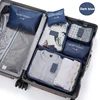 6 Pcs Travel Clothes Storage Bags Set Portable Luggage Organizer Suitcase Pouch Pouch Packing Cube For Shoes Packing Clothes 5