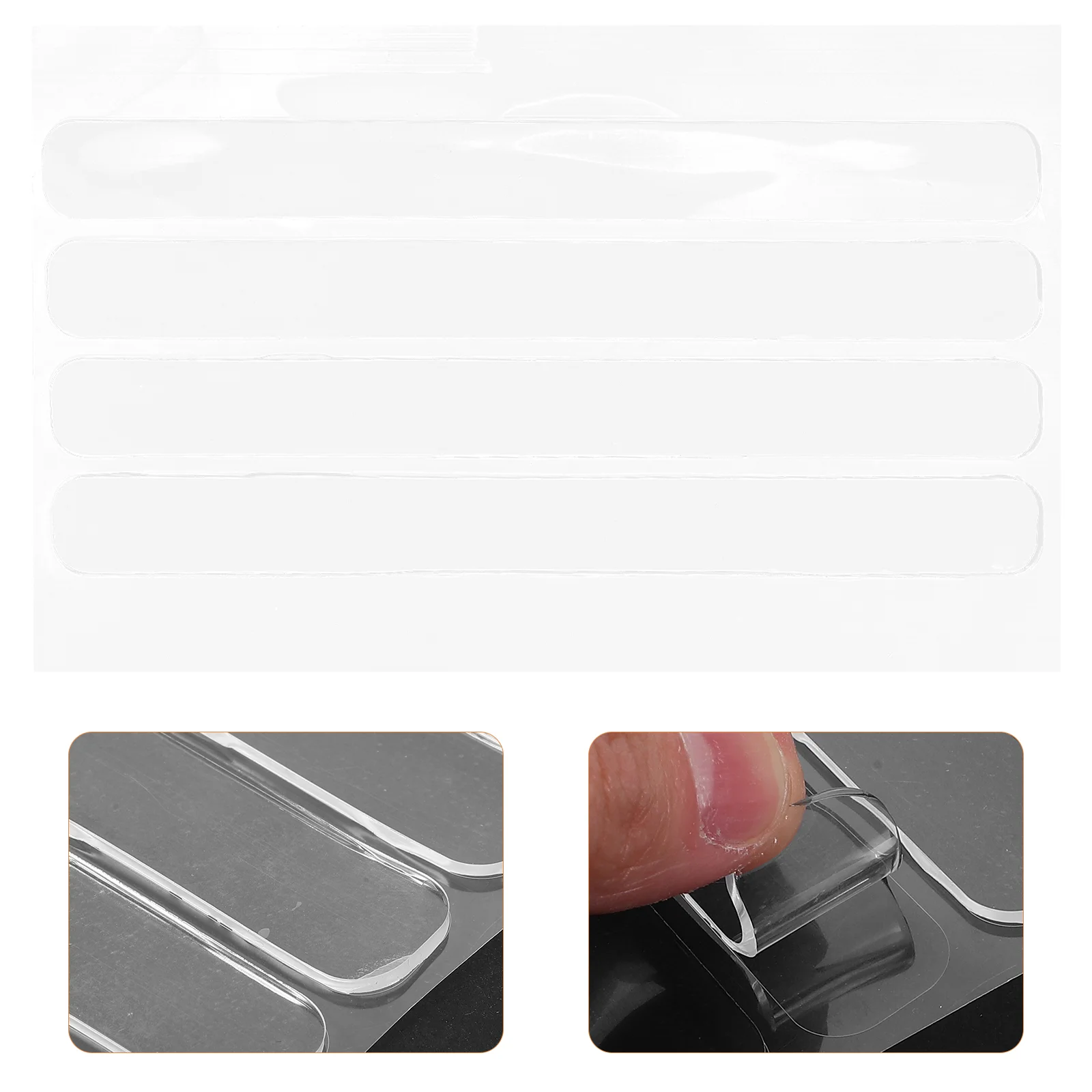 16 Pcs Traceless Anti-collision Door Sticker Kitchen Cabinets Rubber Bumpers Stripe Clear Wall Protector Silica Gel for
