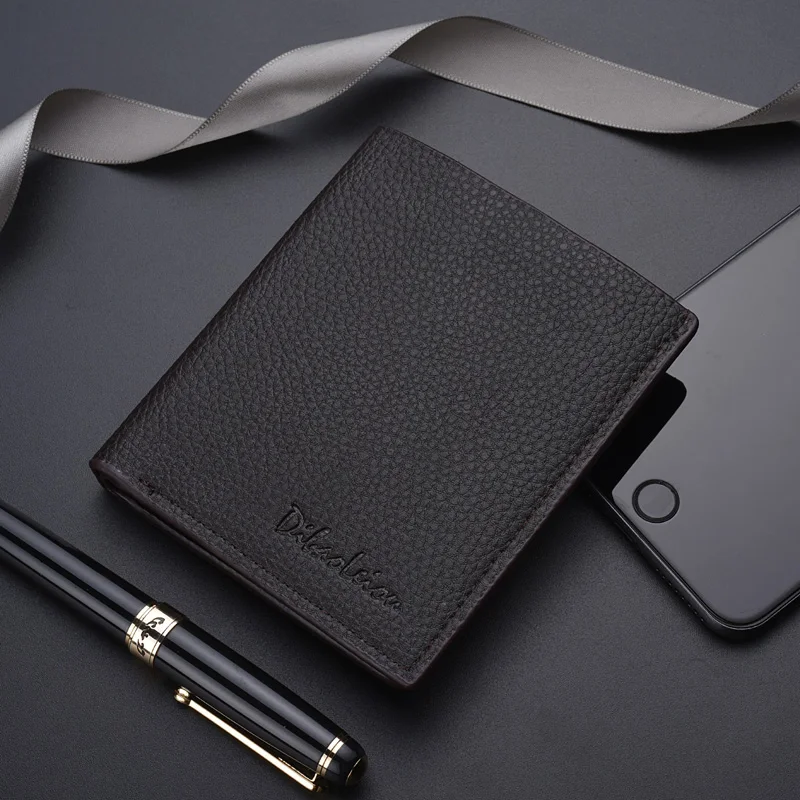 الرجال محفظة قصيرة ليتشي الطباعة الإنجليزية عارضة...