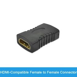 Right Angle HDMI-Compatible Adapter - 90/270 Degree Male to Female 4K HD Converter (F-F Connector)