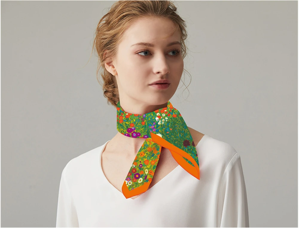 Picasso Ölgemälde Mode Frauen Schal Wraps Twill 100 % Seidenschal 53 cm quadratische Schals Kopftuch Hijab Halstuch Bandana – Detail 24