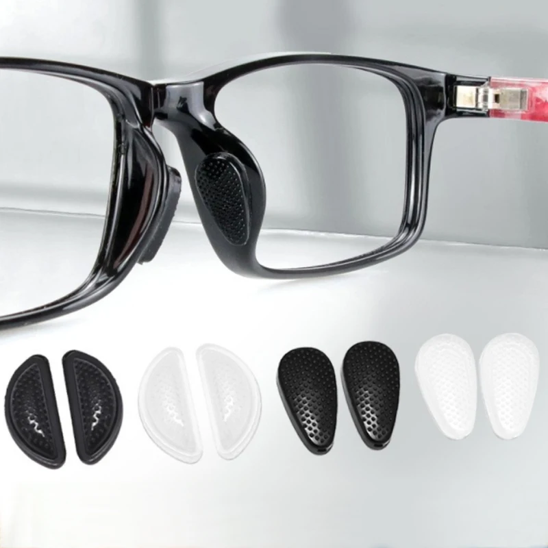 

2Pairs/Lot Soft Silicone Glasses Nose Pad Eyeglasses Sunglasses Nose Pads Reading Glasses Accessories