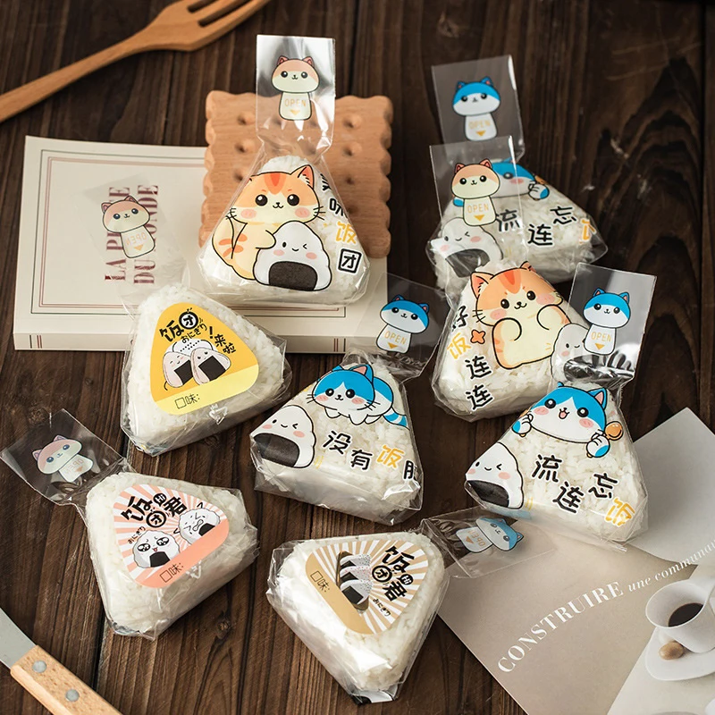 Japenese Triangle Seaweed Onigiri Wrappers Sushi Bento Disposable Packing Bags Making Mold Bento Accessories 50/100Pcs sushi mold onigiri mold sushi maker sushi rolling tool sushi rolling mat sushi packaging bags rice ball mold sushi tools bento decoration tools