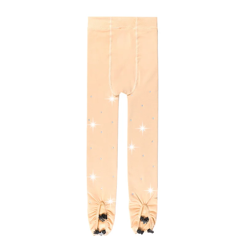 Velvet Thick Figure Skating Pants Rhinestone Ice Skating Clothes Socks Ski Socks Professional Gymnastics