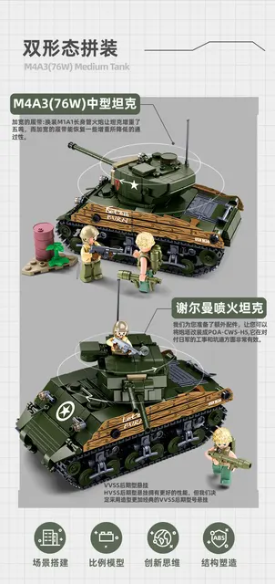 Sluban Army Char moyen M4A3 M38-B1110