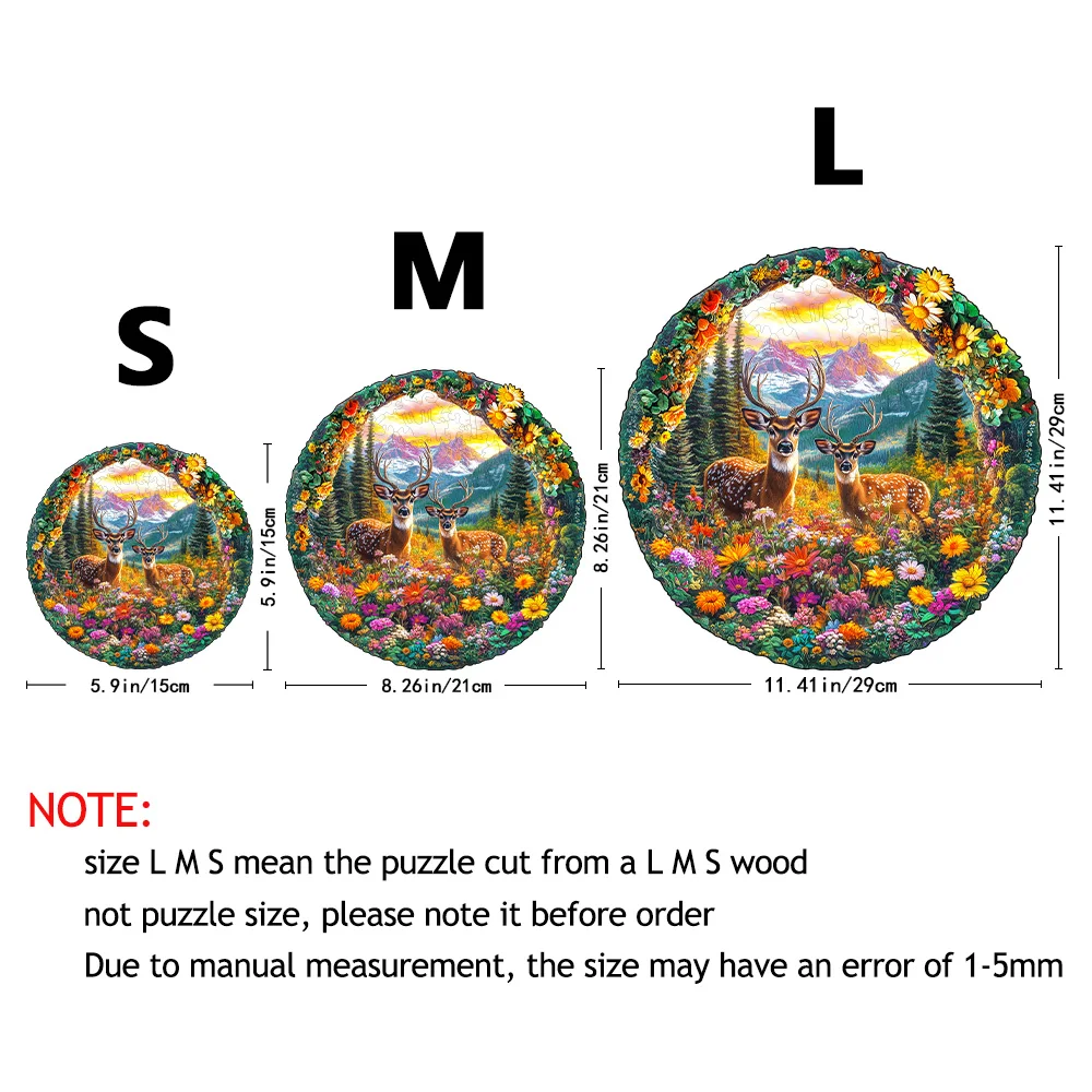 Forest Deer 3D Wooden Puzzle Adult Relaxation Craft Gift Challenge Family Game Gift for Male and Female Elderly jigsaw puzzles,wooden jigsaw puzzles,wooden puzzle toys,educational puzzles,mini jigsaw puzzle
