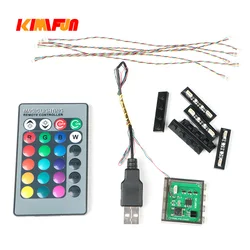 6pcs 1*4 Dot LED Remote Control of Lights Colorful Accessories Classic Brick Education RGB Light-Emitting Building Blocks Kid