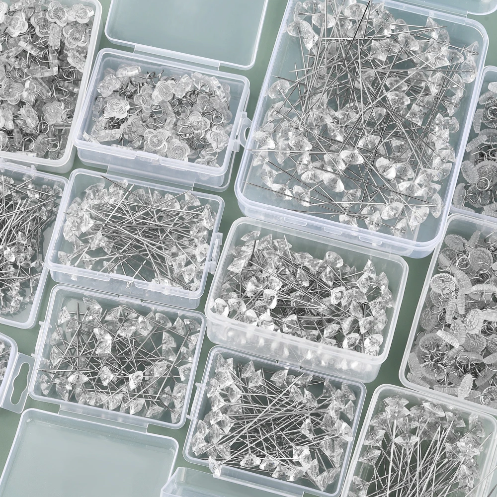 50 Épingles Décoratives Acier Tête Diamant - Telliswelt