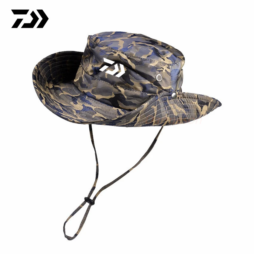 2022 Daiwa Multifunctional Fishing Hat Outdoor Sports Sun Hat Dry Sunscreen  Breathable Cowboy Hat Men and Women Fishing Hats
