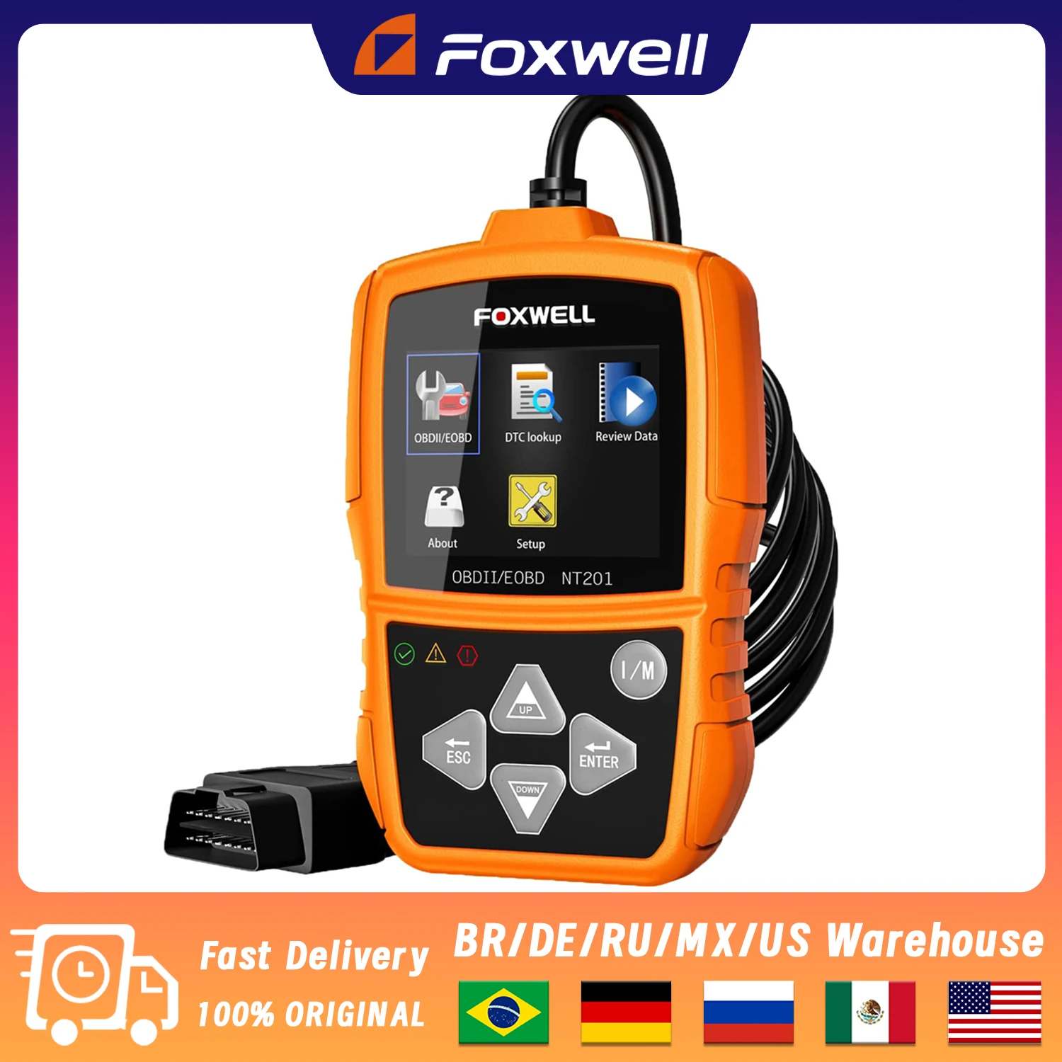 Check Engine DTC OBD2 Diagnostic Tool Automotive Code Reader Car ODB2  Scanner