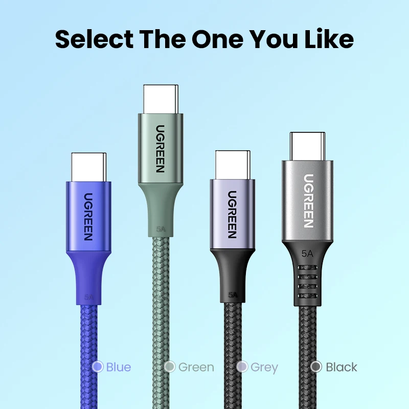 Cavo USB-C Angolare Ugreen 2 Metri, 100W PD QC 4.0, Ricarica Rapida E Sincronizzazione Dati.