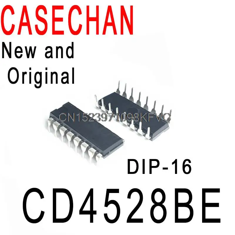 

Новинка, оригинальный моностабильный мультивибратор CD4528 DIP-16 HEF4528BP, однокристальный микрокомпьютер, электронная микросхема CD4528BE, 5 шт.