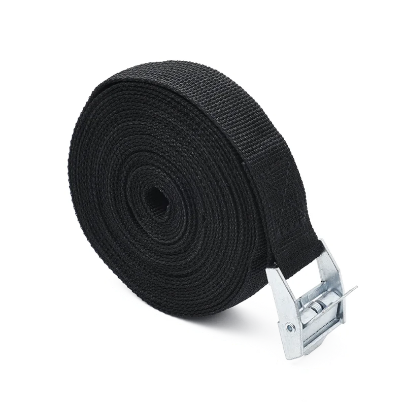 2pcs Tie Down Strap Cargo Luggage Binding Tighten Strong Rratchet Tension Tow Rope with Metal Buckle Organizer Straps