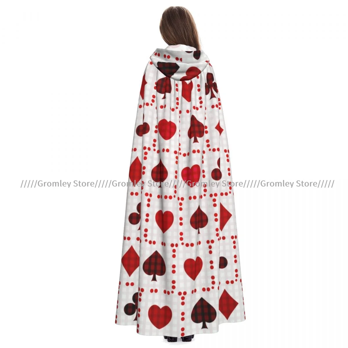 

Плащ Унисекс На Хэллоуин, накидка с принтом покерных автомобилей, средневековый костюм с капюшоном, ведьма, вампир