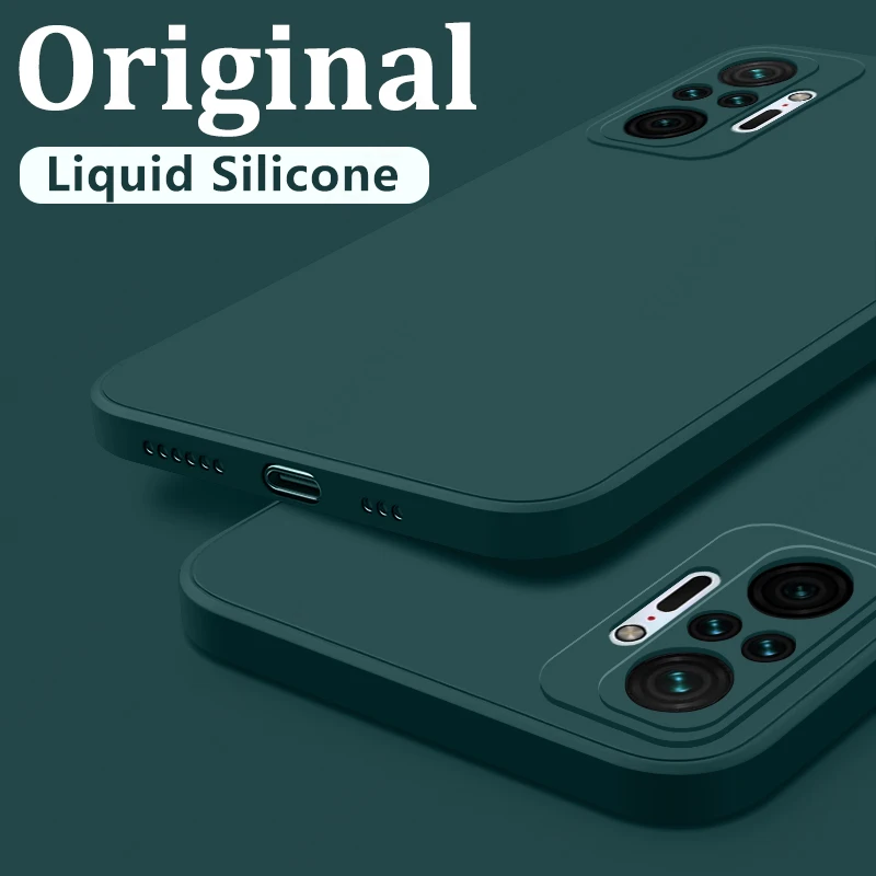 Square Liquid Silicone Phone Case For Poco X3 X4 Pro NFC F3 GT M3 M4 Pro 5G For Xiaomi Redmi Note 11 10S 10 9S 9 8 Pro Max Cover