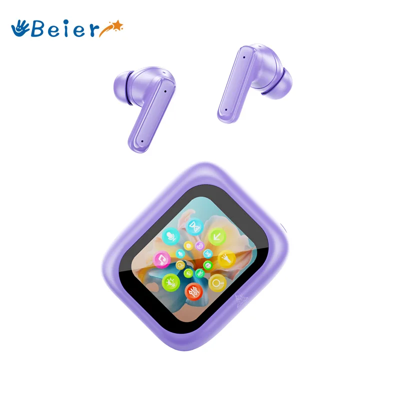thumbnail image 1 of Auriculares inalámbricos intrauditivos Beier E18 Pro ANC con Bluetooth 5,4 y pantalla táctil, auriculares deportivos con cancelación de ruido ENC y micrófono, 1 of 5