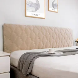 Luxurious Quilted Velvet Headboard Cover - Ultra Soft, Smooth, and Dust-Proof - W100 x H70cm (Khaki)