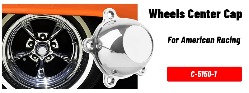 RHINOTUNING Wheel Hub Center Caps - 4pc Chrome Push-Through Caps For Trailers