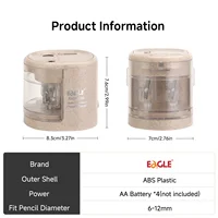 EAGLE Automatic Electric Pencil Sharpener, 5S Fast Sharpening for 6-12mm All Shapes Pencils Home School Office Art Studio 2