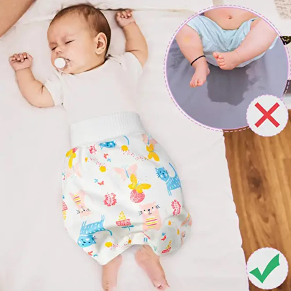 Baby Diaper Training Skirt Baby Waterproof Clothes Diaper Skirt for Potty Training Baby for Boys and Girls Night Time Sleeping