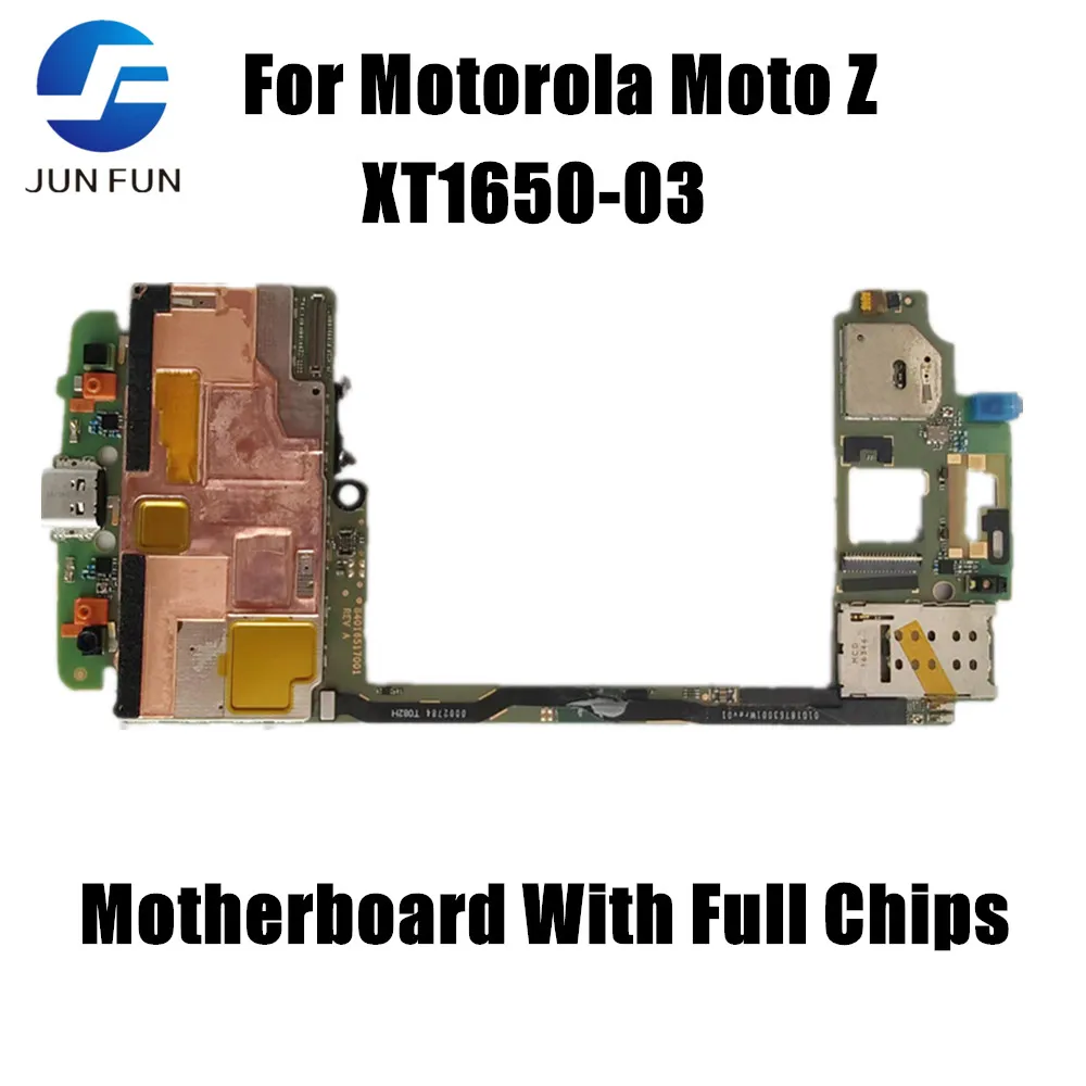 

32GB 64GB Original For Motorola Moto Z XT1650-03 Motherboard Mobile Electronic Panel Mainboard Circuits With Chips Plate