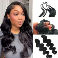 Extensions de cheveux humains au crochet, ondulées, sans nœuds, pré-séparées, légères comme des plumes, pour tresses et torsades, 60g/paquet 5