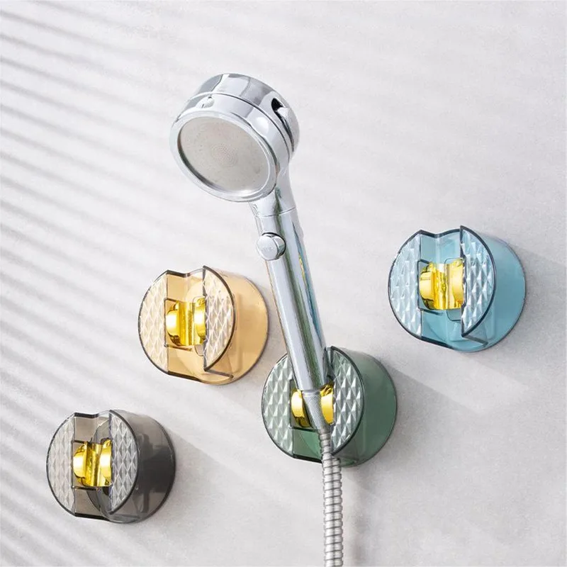 Universal Shower Head Holder Adjustable Self-Adhesive Shower head Bracket Punch-free Wall Mount Suction Cup Hook