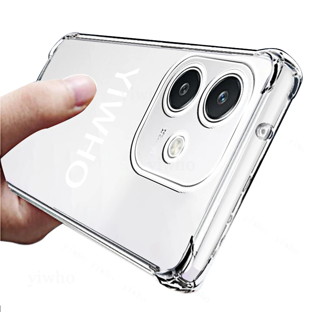 Shockproof Transparent Soft TPU Phone Case - Clear Protective Back Cover