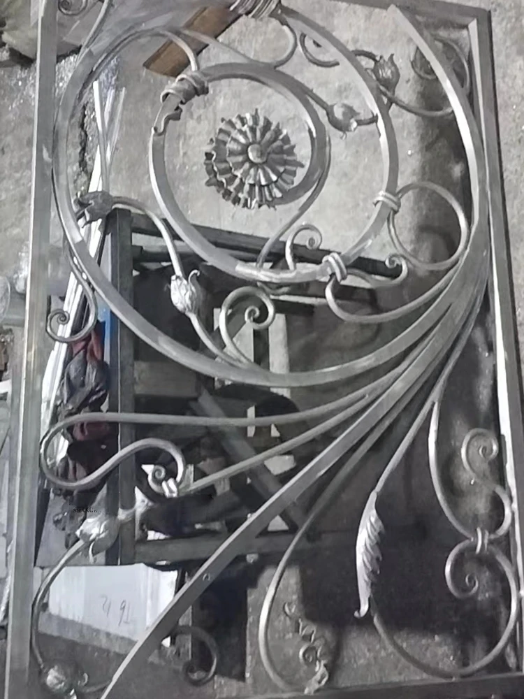 Spiral stair without beam dark arc stair glass handrail Steel structure straight ladder curved steel handrail