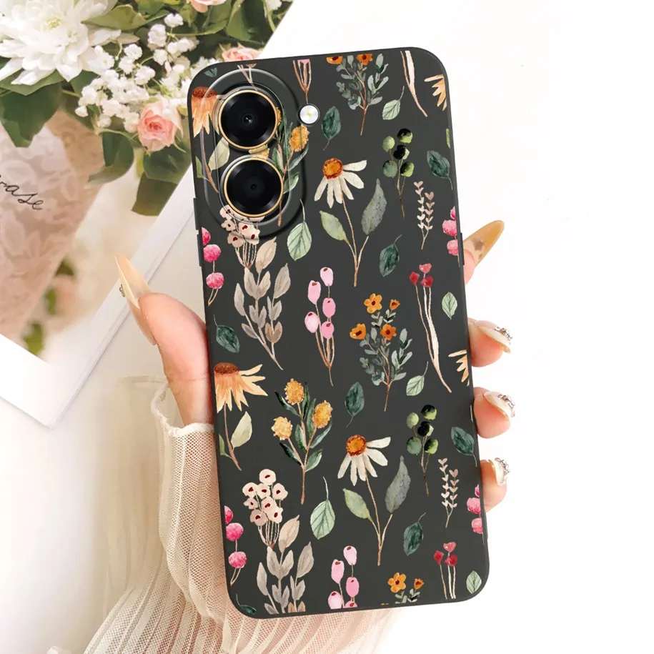 Pretty Flower Candy Painted Soft Silicone Phone Case - Back Cover & Bumper