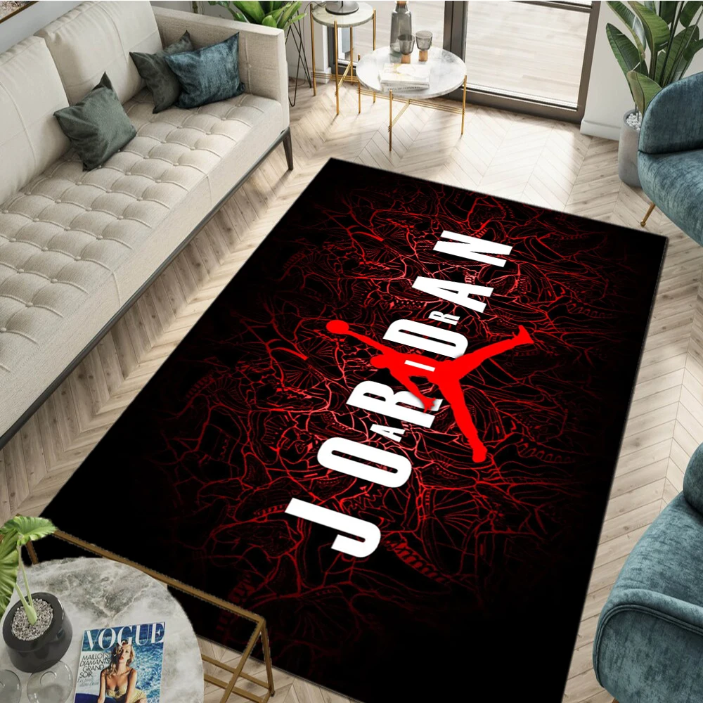 

3D Print Basketball Logo Carpet Sports Cool Carpets Area Rug for Living Room Bedroom Decorate Door Mat Kids Fan Gift