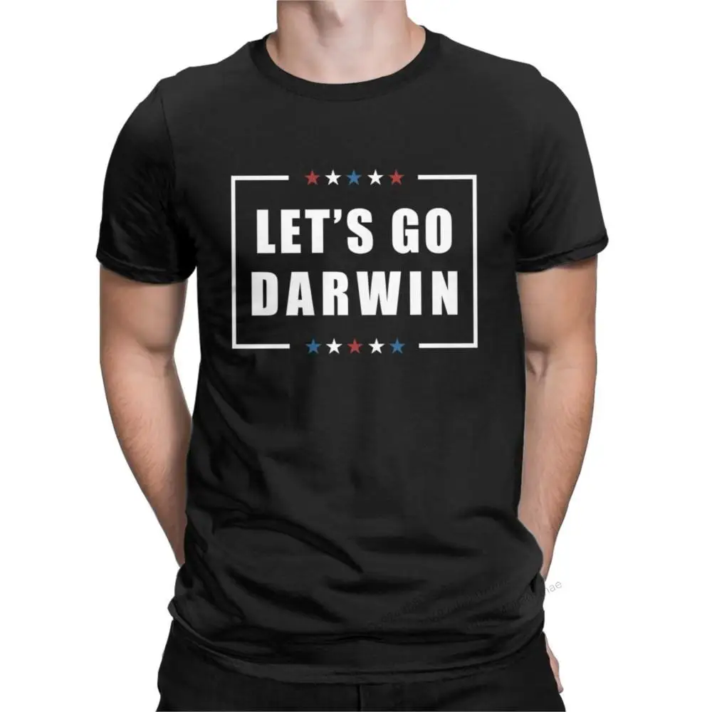 

Let's Go Darwin US Flag Men's shirt Darwin Hope Style Cool 100% Cotton Tees Short Sleeve T Shirt 4XL 5XL 6XL Clothing