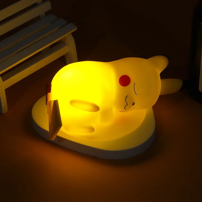 

Creative Gift Pikachu Mini Night Light Wholesale Bedroom Light Bedhead Atmosphere Light Children's Day Gift