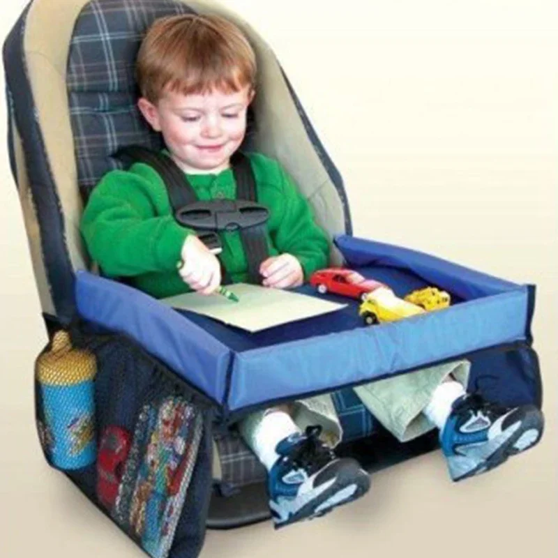 

Baby Waterproof Car Seat Food Holder Desk Portable Children Tray Table Child Table Food Storage Desk Children Toys Storage Table