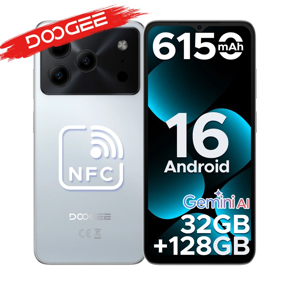 DOOGEE Note56 Pro Android 16 Smartphone Gemini AI 6.56