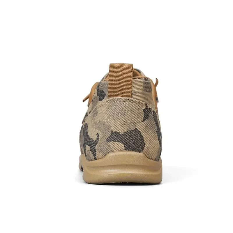 Spring Men's Shoes Construction Site Work Leisure Men's Anti Slip Cloth Shoes with One Step Camo Release