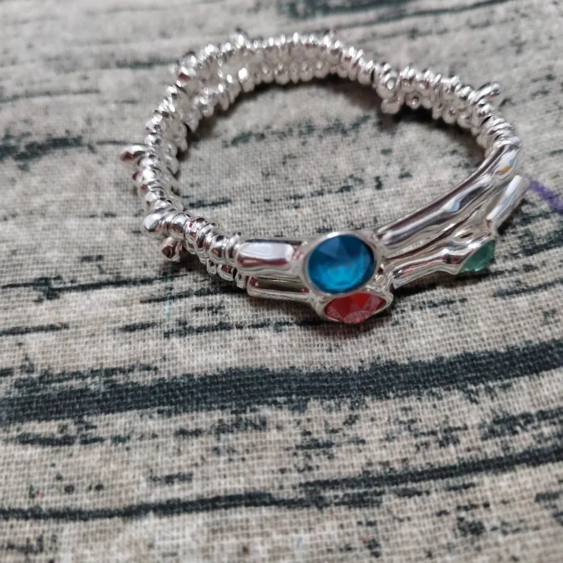 2023 New UNOde50 European and American Creative Simple Design Tricolor Gem High Quality Bracelet Women's Jewelry Gift Bag