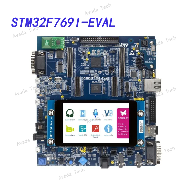 

Avada Tech STM32F769I-EVAL Evaluation board STM32F769NI MCU audio digital to analog converter stereo digital microphone 4x I2C