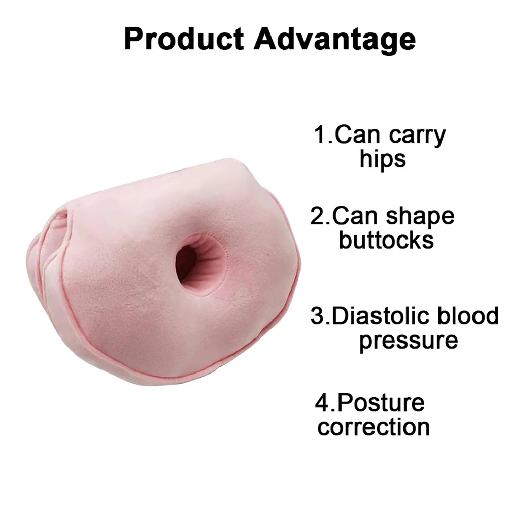Dropshipping Dual Comfort Orthopedic Cushion Pelvis Pillow Lift Hips Up Seat Cushion Multifunction, for Pressure Relief