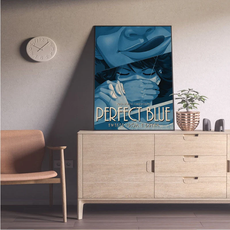 Anime poster Vintage posters Poster prints Anime Perfect Blue Anime Posters Vintage Room Home Bar Cafe Decor Aesthetic Art Wall Painting