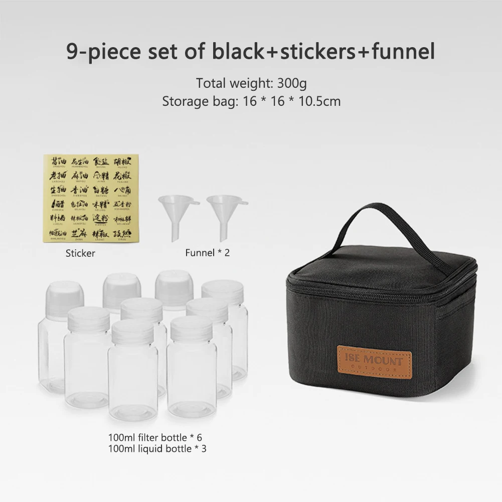 Spice Container Outdoor Spice Jar Portable Storage Bag Solid Liquid Seasoning Bottles Multifunctional Lightweight Camping Supplies
