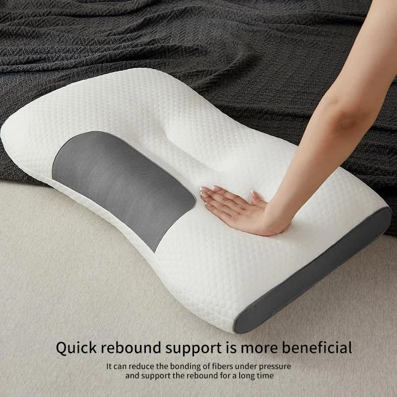 Description Picture 5 of itemNew Neck Pillow Help Sleep And Protect The Neck Cervical Orthopedic Household Soybean Fiber Massage SPA Pillow For Sleeping