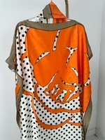 Robe caftan à col rond, robe ample à manches chauve-souris à la mode avec écharpe, vêtements pour femmes 6